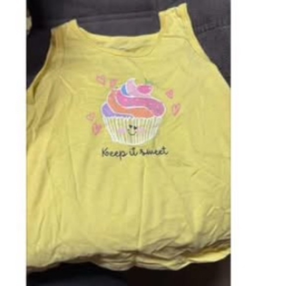 Yellow Cupcake Kids Tank Top